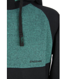 Shisha Basic Hooded Pullover Black Green Wave Melange