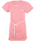 Shisha Ringel Teeshirt-Dress Damen Kleid Red White Striped XS