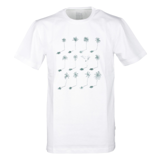 Cleptomanicx Palms T-Shirt Basic Tee White weiß