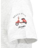 Brave Soul 149 Travel T-Shirt Ecru Marl L
