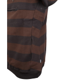 Cleptomanicx Stripe 3.0 Hooded Pullover Dark Chocolate
