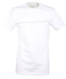 Cleptomanicx Mowe Lines T-Shirt White Orange Lilly S