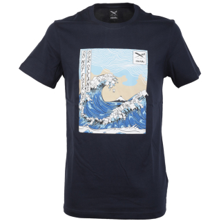 Iriedaily Trash Wave Tee T-Shirt Navy blau