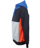 Cleptomanicx Hooded Block Pullover Sky Captain M