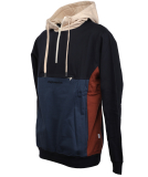 Cleptomanicx Block Hooded Pullover Ensign Blue XL
