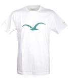 Cleptomanicx Möwe T-Shirt Basic White Evergreen