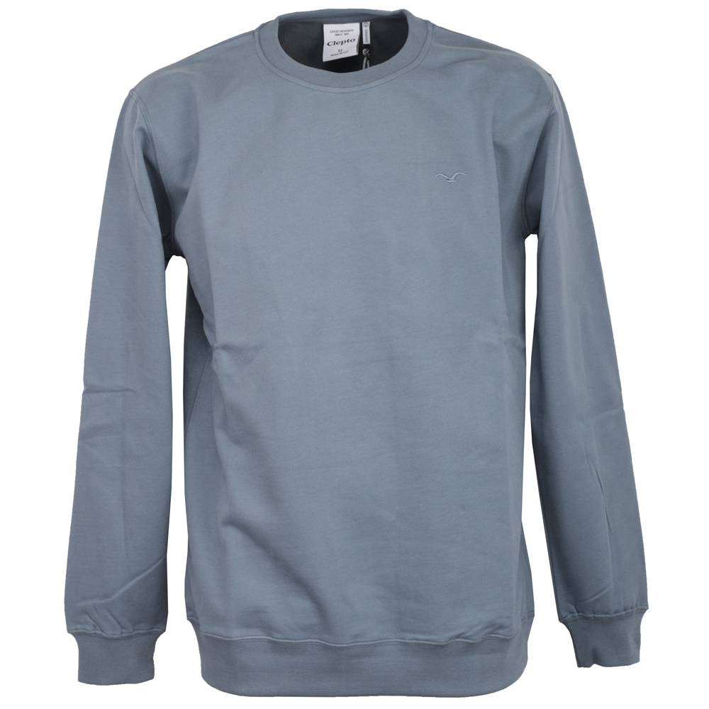 Cleptomanicx Ligull Crewneck Pullover Blue Mirage, 51,90 € | T-Shirts