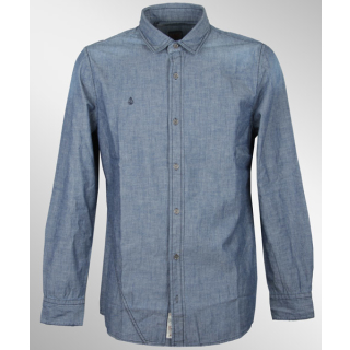 Volcom Elvis Hemd Longshirt Used Blue L